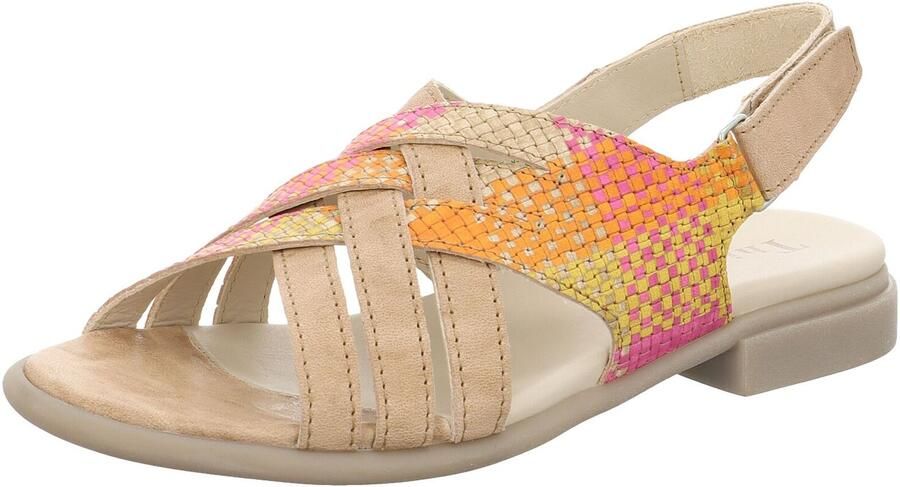 THINK! Sandalen met riem beige citroen oranje lichtroze - Foto 2
