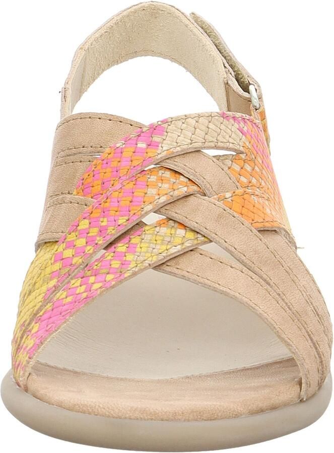 THINK! Sandalen met riem beige citroen oranje lichtroze - Foto 4