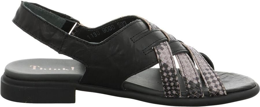 THINK! Sandalen met riem grijs donkergrijs zwart - Foto 6