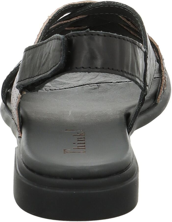 THINK! Sandalen met riem grijs donkergrijs zwart - Foto 2