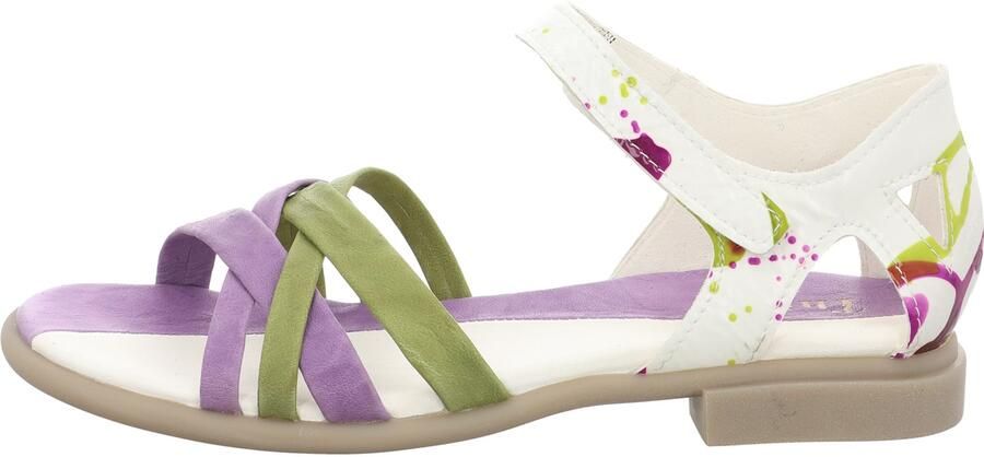 THINK! Sandalen met riem 'Kamaa' groen lila cyclaam wit - Foto 4