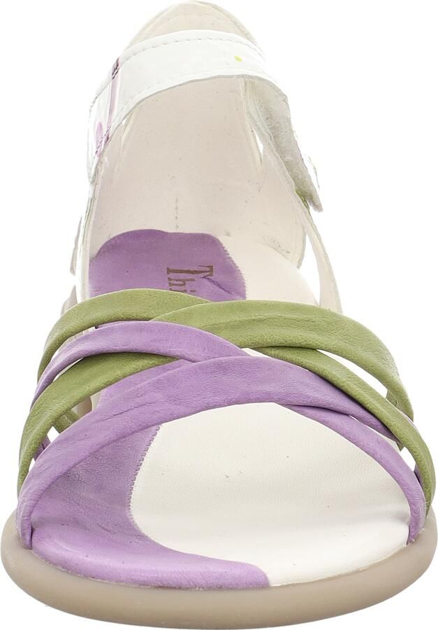THINK! Sandalen met riem 'Kamaa' groen lila cyclaam wit - Foto 2
