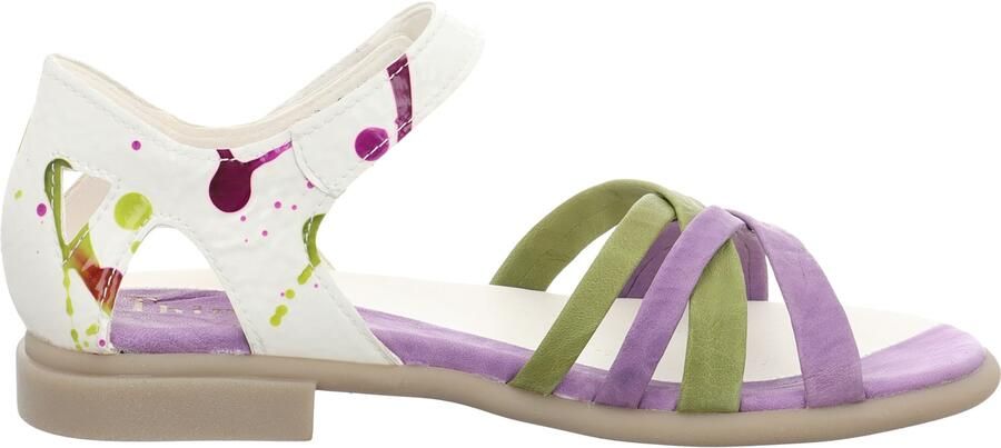 THINK! Sandalen met riem 'Kamaa' groen lila cyclaam wit - Foto 5