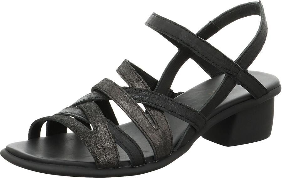 THINK! Sandalen met riem 'Vivi' bruin gemêleerd zwart