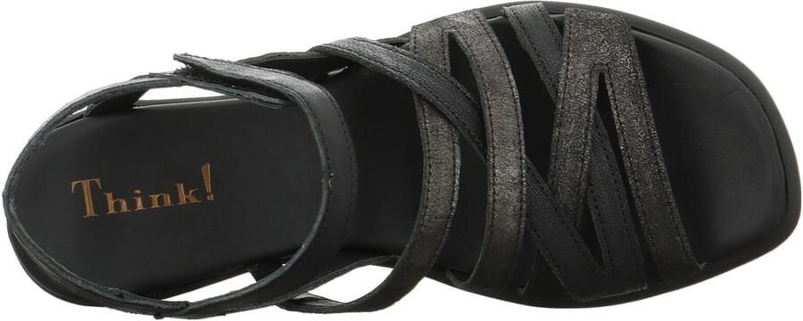 THINK! Sandalen met riem 'Vivi' bruin gemêleerd zwart - Foto 6