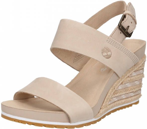 Timberland Capri Sunset Wedge Sandalen Met Sleehak Dames Beige - Schoenen.nl