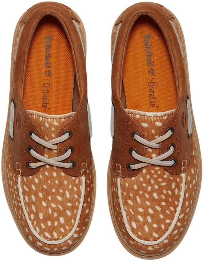 Timberland Bootschoenen Boat Shoe Authentic Brown White Dot - Foto 5