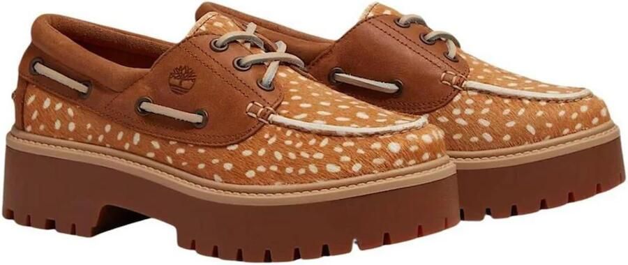 Timberland Bootschoenen Boat Shoe Authentic Brown White Dot - Foto 7