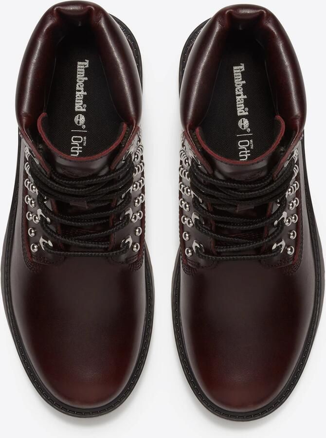 TIMBERLAND Veterlaarsjes bourgogne zilver - Foto 4