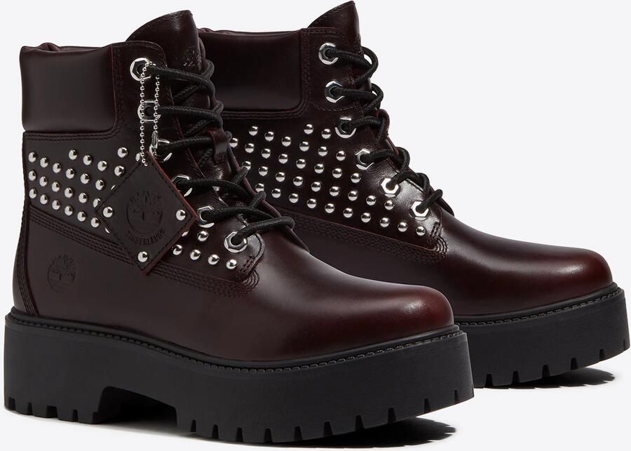 TIMBERLAND Veterlaarsjes bourgogne zilver - Foto 5