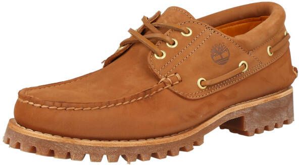 Timberland Authentics 3-Eye Classic Lug Boat Shoes Heren Loafers Bootschoenen Schoenen Leer Bruin TB0A5SQ5F13 - Foto 4