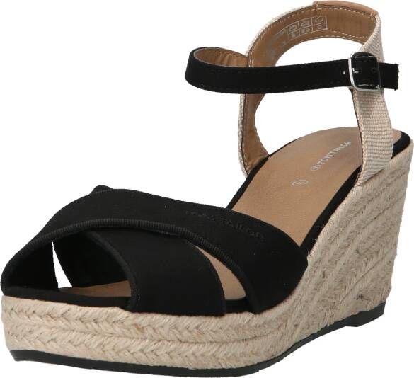 Tom Tailor Wedges met labeldetail model 'Basic'