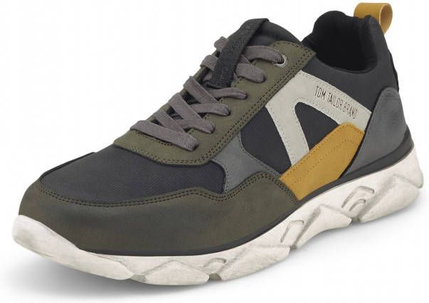 Tom Tailor heren 9080101 sneaker maat 42 black-khaki - Schoenen.nl