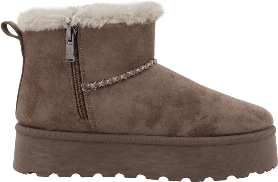TOM TAILOR Boots bruin lichtgrijs wit - Foto 2