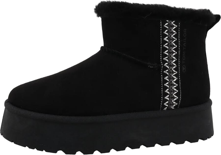 TOM TAILOR Boots donkergrijs zwart wit