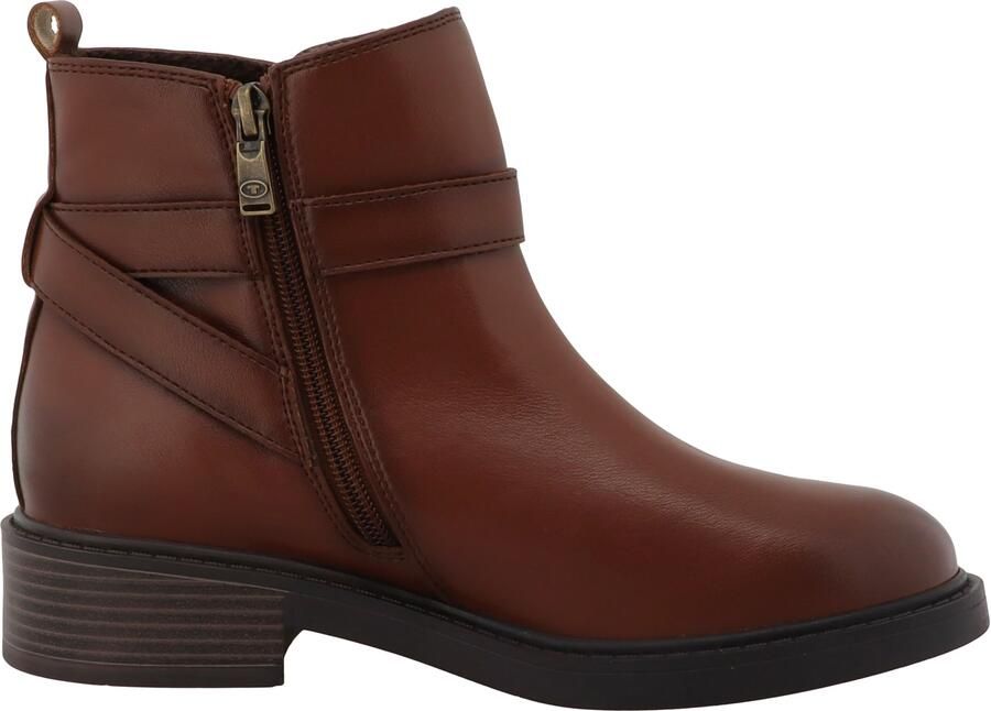 Tom Tailor Enkellaarsjes met gesp brown
