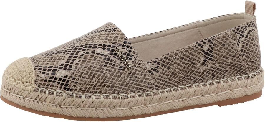 TOM TAILOR Espadrilles beige lichtbruin zwart
