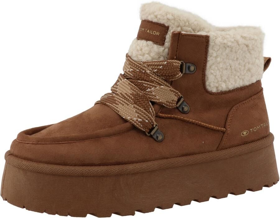 TOM TAILOR Snowboots beige bruin