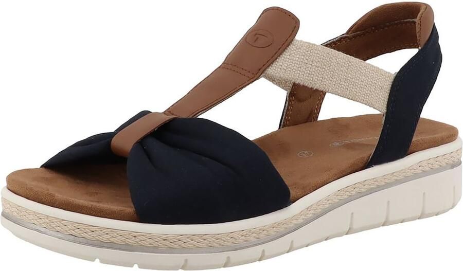 TOM TAILOR Sandaal navy bruin