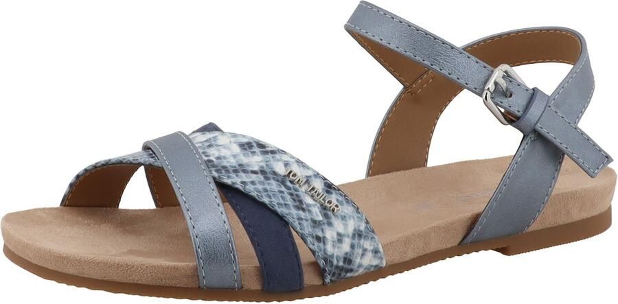 TOM TAILOR Sandaal navy opaal wit