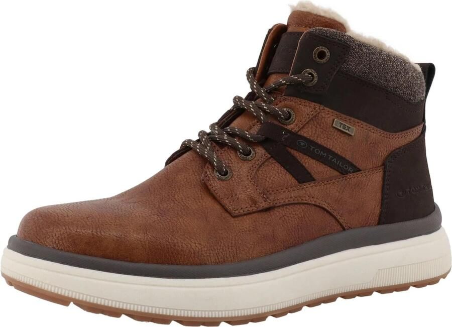 TOM TAILOR Sneakers hoog cognac donkerbruin