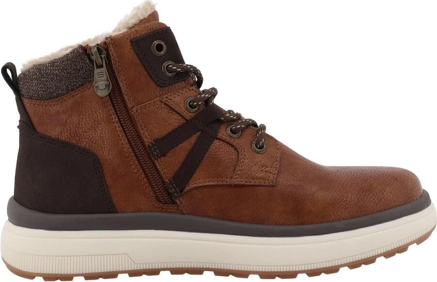 TOM TAILOR Sneakers hoog cognac donkerbruin - Foto 3