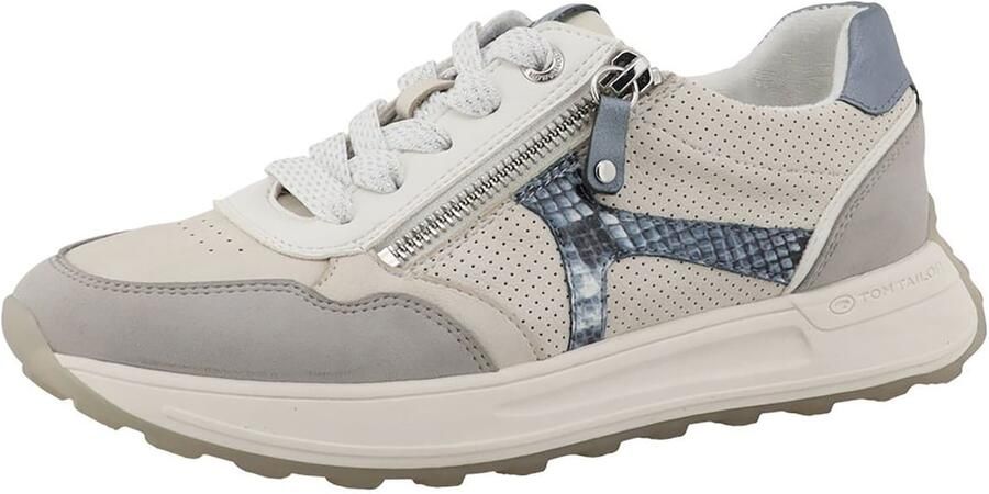 TOM TAILOR Sneakers laag beige duifblauw taupe