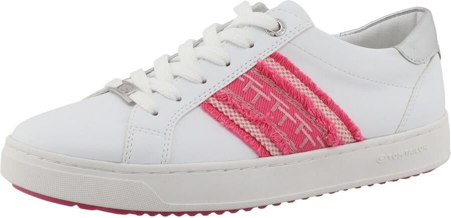 TOM TAILOR Sneakers laag beige lichtroze wit