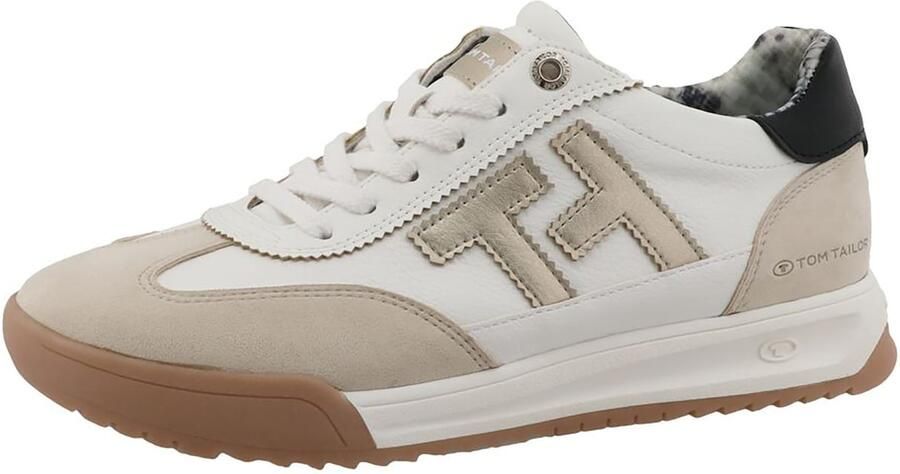 Tom Tailor Sneakers met colourblocking cream-multi