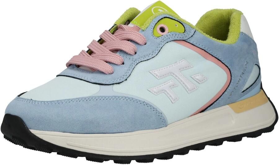 TOM TAILOR Sneakers laag blauw pastelblauw groen rosa