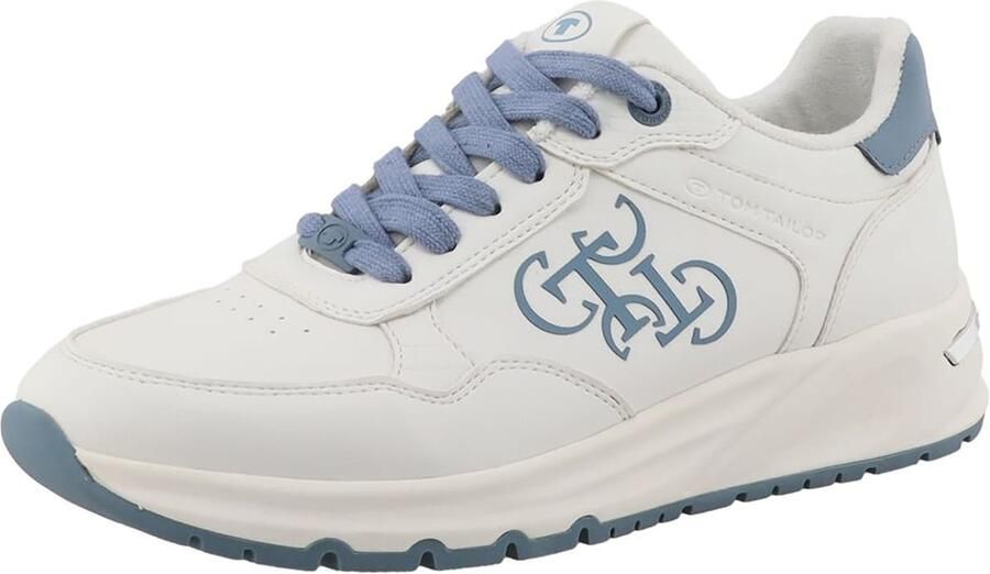 TOM TAILOR Sneakers laag blauw wit