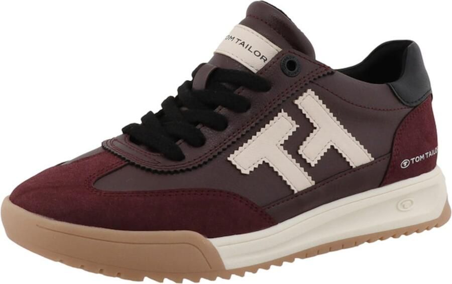 TOM TAILOR Sneakers laag bruin bordeaux - Foto 3