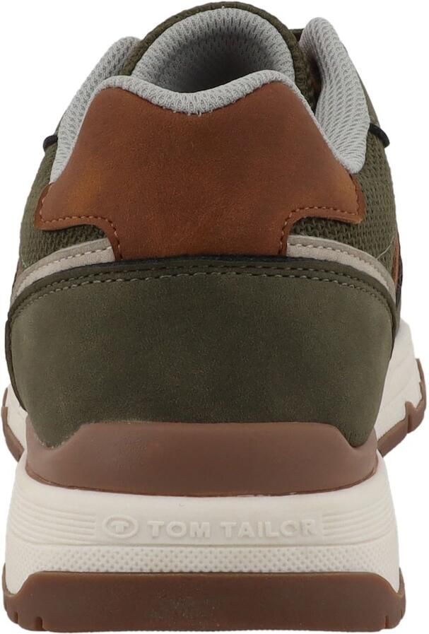 TOM TAILOR Sneakers laag bruin donkergroen - Foto 3