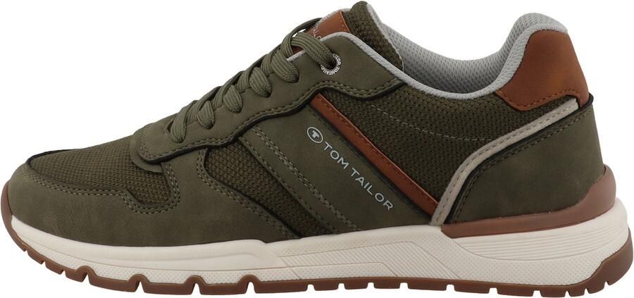 TOM TAILOR Sneakers laag bruin donkergroen - Foto 4