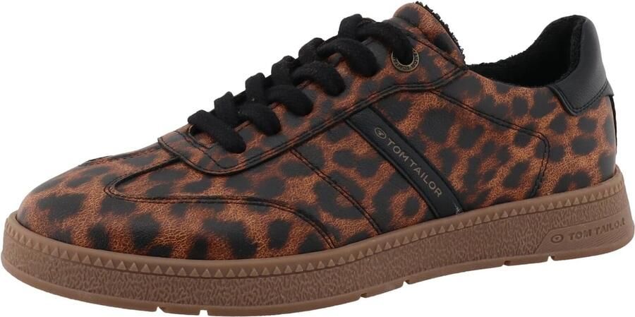 TOM TAILOR Sneakers laag bruin zwart