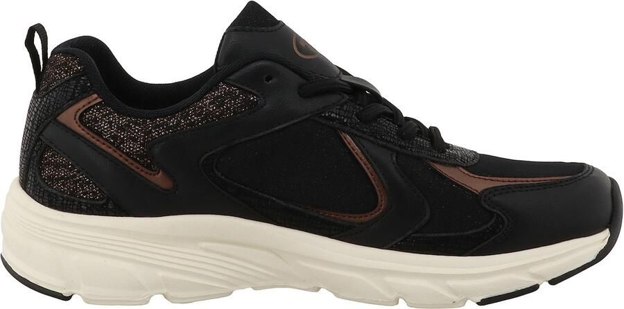 TOM TAILOR Sneakers laag bruin zwart