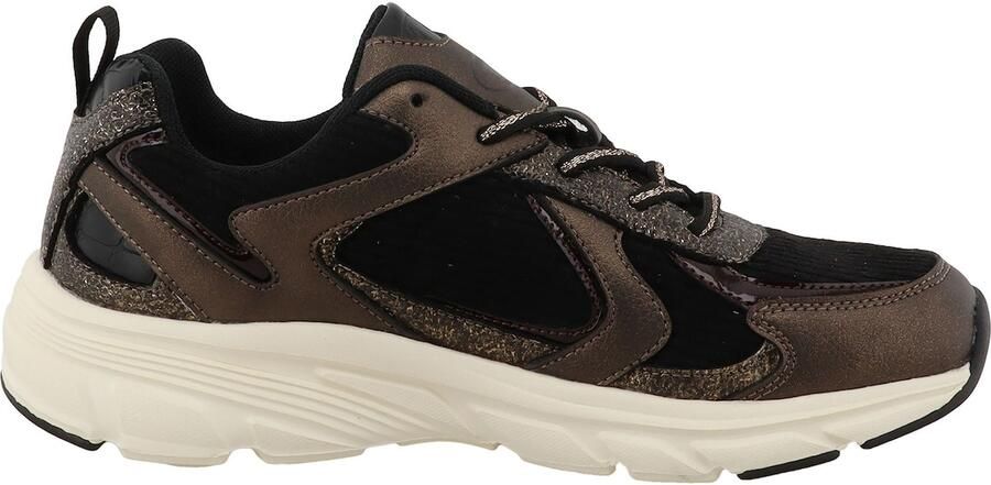 TOM TAILOR Sneakers laag chocoladebruin bruin gemêleerd zwart