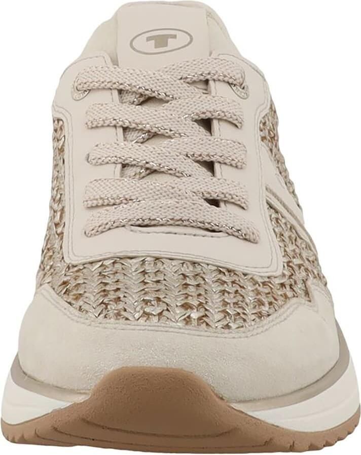 TOM TAILOR Sneakers laag crème donkerbeige goud - Foto 2