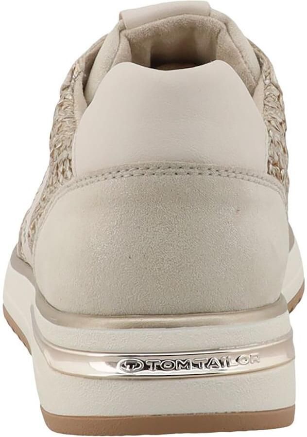 TOM TAILOR Sneakers laag crème donkerbeige goud - Foto 3