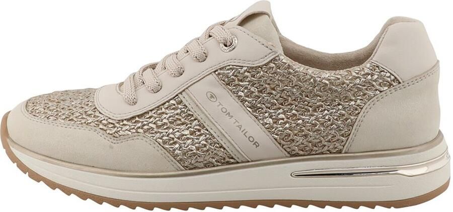 TOM TAILOR Sneakers laag crème donkerbeige goud - Foto 4