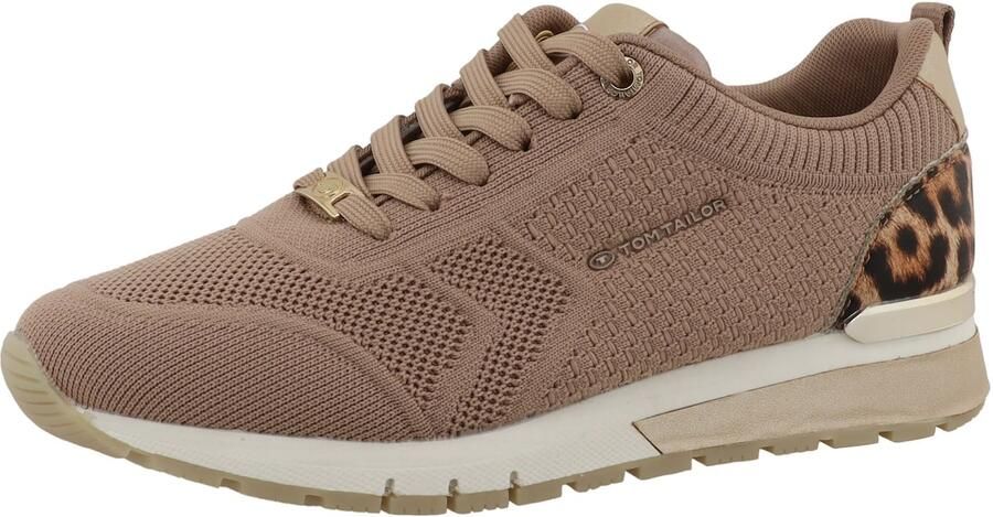 TOM TAILOR Sneakers laag donkerbeige brokaat zwart - Foto 2