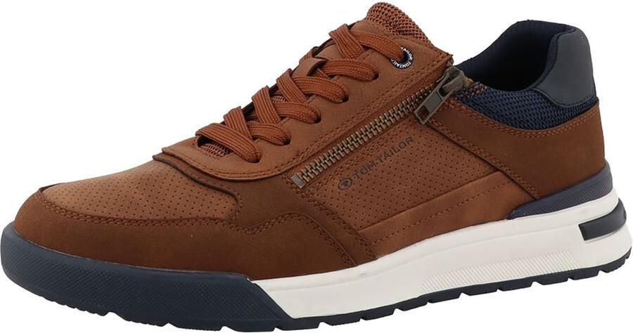 TOM TAILOR Sneakers laag donkerblauw karamel