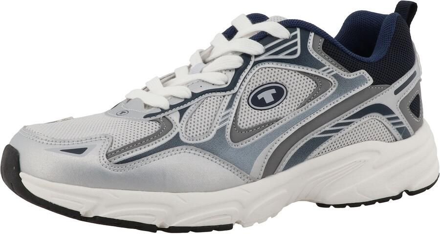 TOM TAILOR Sneakers laag donkerblauw lichtgrijs donkergrijs zilver