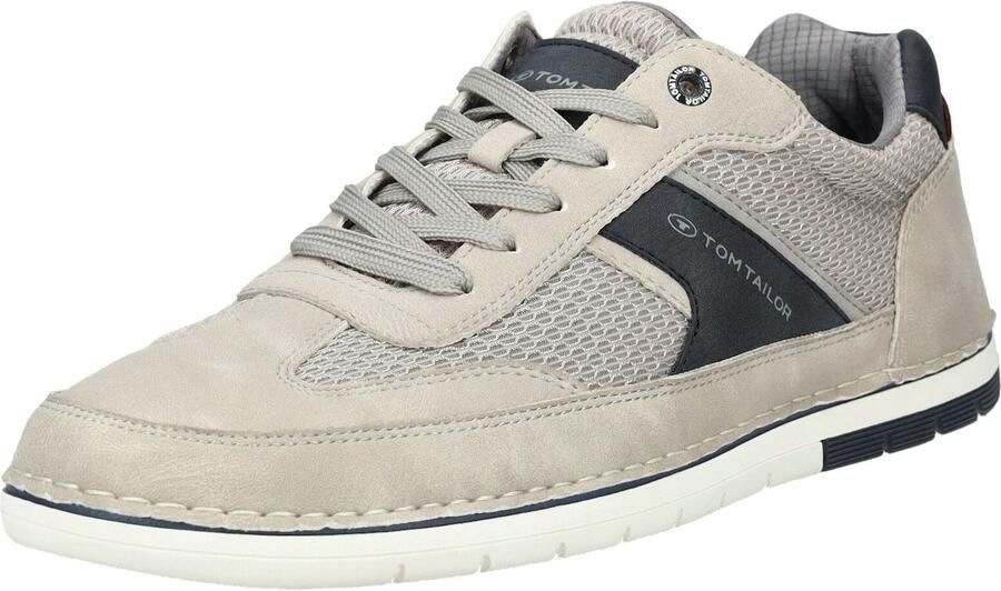 TOM TAILOR Sneakers laag grijs donkergrijs rood