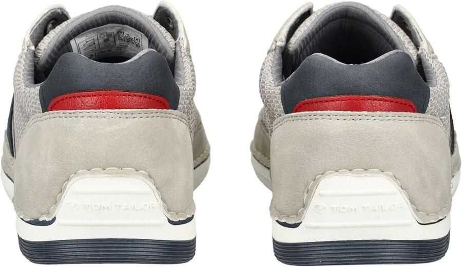 TOM TAILOR Sneakers laag grijs donkergrijs rood - Foto 4