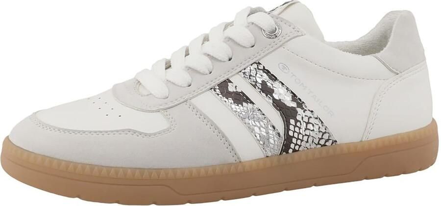TOM TAILOR Sneakers laag grijs zwart wit