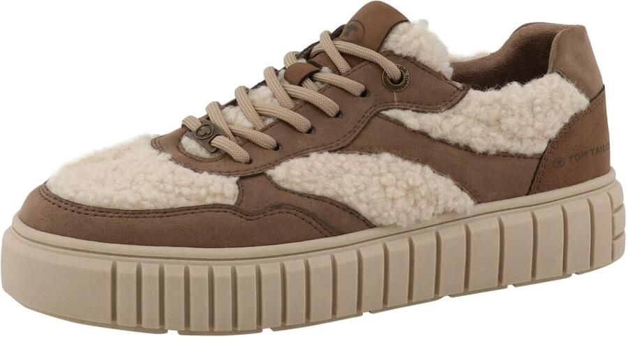 TOM TAILOR Sneakers laag lichtbeige bruin