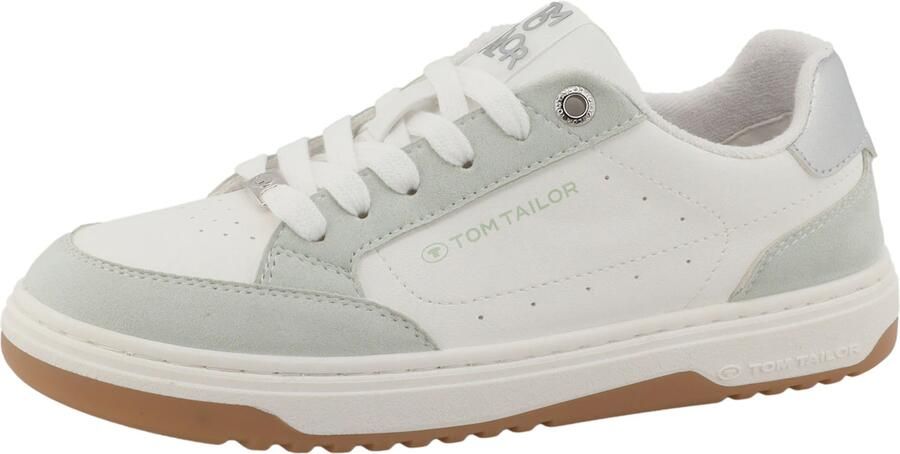 TOM TAILOR Sneakers laag mintgroen wit