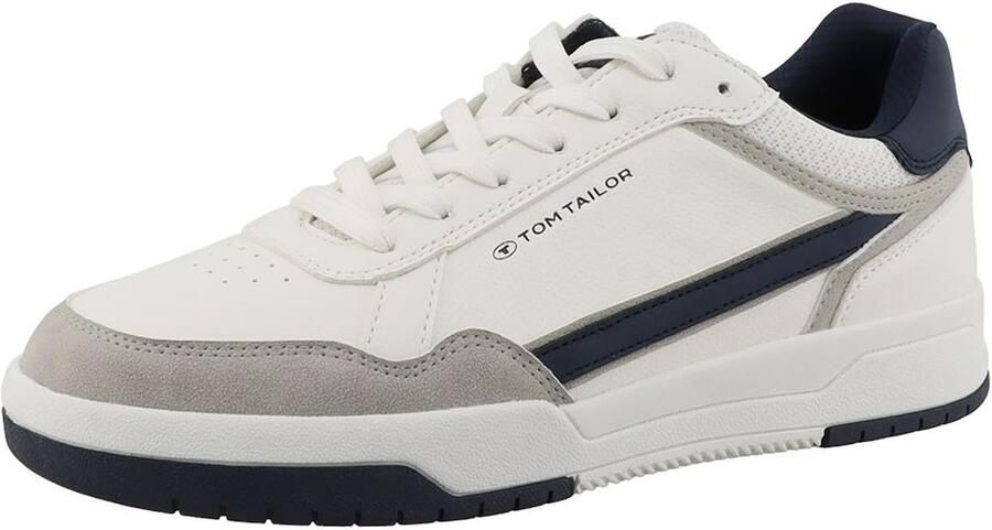 TOM TAILOR Sneakers laag navy grijs wit
