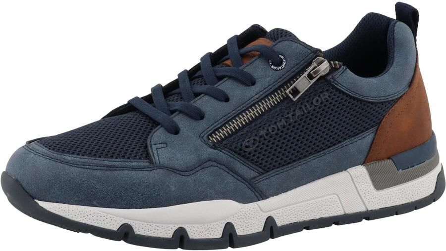 TOM TAILOR Sneakers laag navy karamel